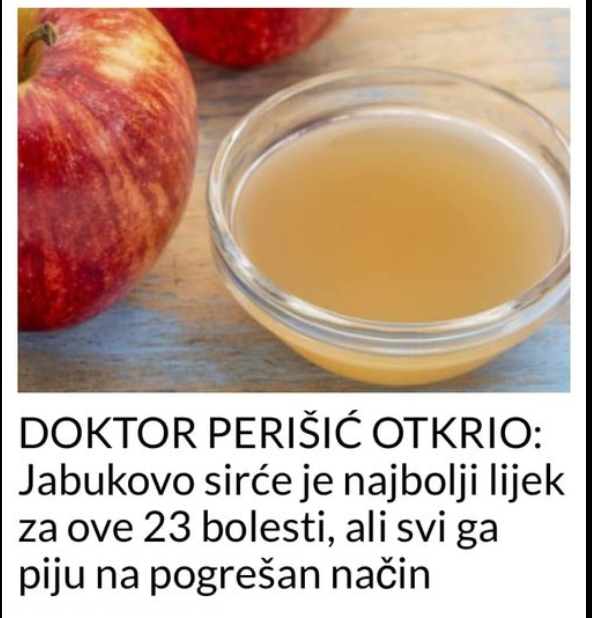 DOKTOR PERIŠIĆ OTKRIO Jabukovo sirće je najbolji lijek za ove 23