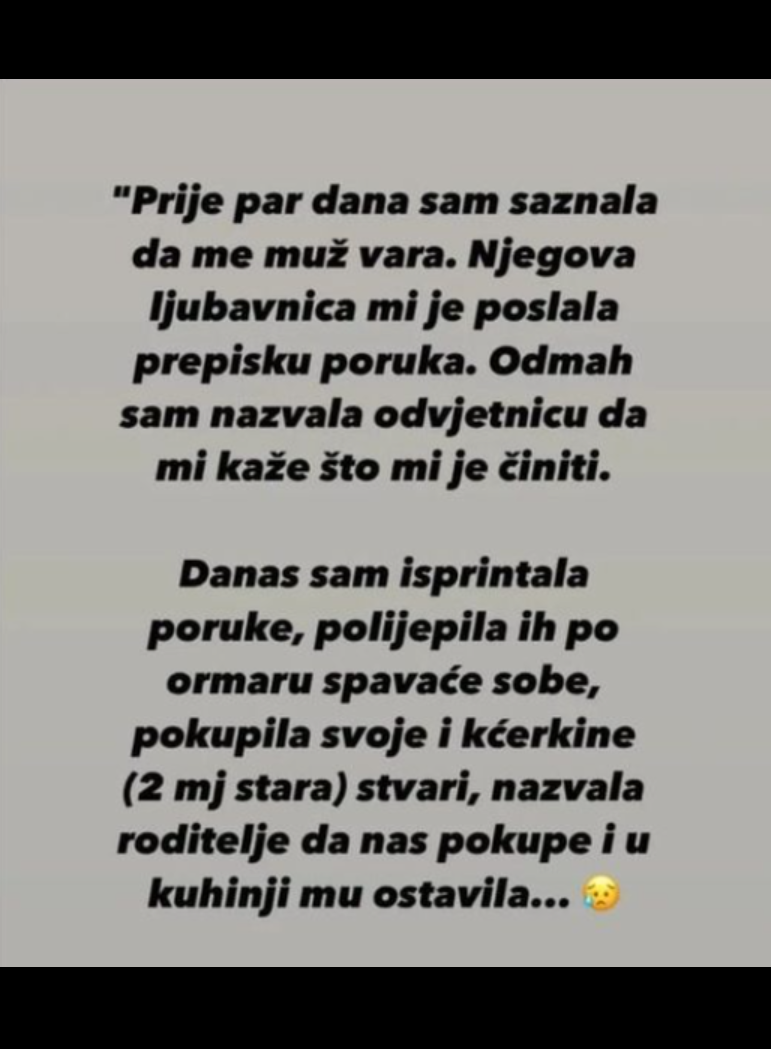 Prije Par Dana Sam Saznala Da Me Mu Vara Dobila Sam Prepiske