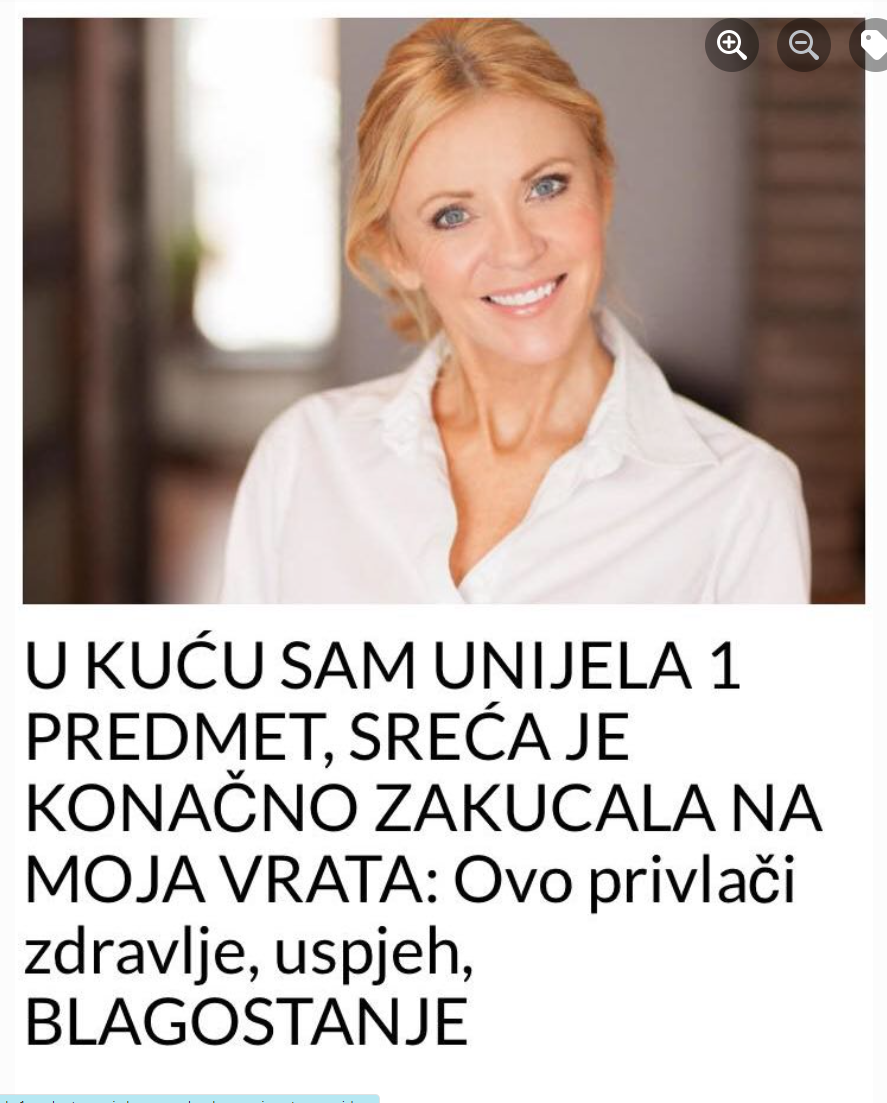 U KuĆu Sam Unijela 1 Predmet SreĆa Je KonaČno Zakucala Na Moja Vrata Ovo Privlači Zdravlje